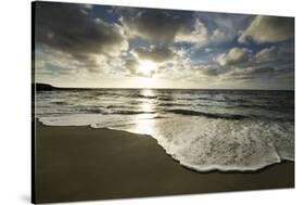 USA, California, La Jolla. Sunset over beach.-Jaynes Gallery-Stretched Canvas