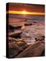 USA, California, La Jolla. Sunset over Tide Pools at Coast Blvd. Park-Ann Collins-Stretched Canvas