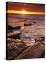 USA, California, La Jolla. Sunset over Tide Pools at Coast Blvd. Park-Ann Collins-Stretched Canvas