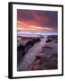 USA, California, La Jolla. Sunset over Tide Pools at Coast Blvd. Park-Ann Collins-Framed Photographic Print