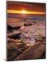 USA, California, La Jolla. Sunset over Tide Pools at Coast Blvd. Park-Ann Collins-Mounted Photographic Print