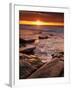 USA, California, La Jolla. Sunset over Tide Pools at Coast Blvd. Park-Ann Collins-Framed Photographic Print