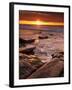 USA, California, La Jolla. Sunset over Tide Pools at Coast Blvd. Park-Ann Collins-Framed Photographic Print