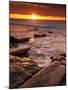 USA, California, La Jolla. Sunset over Tide Pools at Coast Blvd. Park-Ann Collins-Mounted Photographic Print