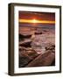 USA, California, La Jolla. Sunset over Tide Pools at Coast Blvd. Park-Ann Collins-Framed Photographic Print