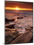 USA, California, La Jolla. Sunset over Tide Pools at Coast Blvd. Park-Ann Collins-Mounted Photographic Print