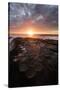 USA, California, La Jolla. Sunset over tide pools.-Jaynes Gallery-Stretched Canvas