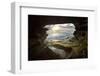 USA, California, La Jolla. Sunset though a sea cave.-Jaynes Gallery-Framed Photographic Print