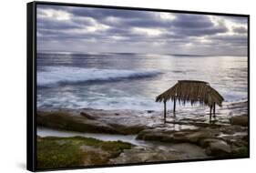 USA, California, La Jolla. Surf Shack at Windansea Beach-Ann Collins-Framed Stretched Canvas