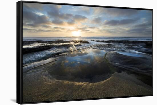 USA, California, La Jolla. Tide pools at sunset.-Jaynes Gallery-Framed Stretched Canvas
