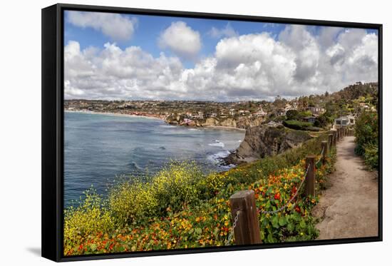 USA, California, La Jolla, View from Coast Walk-Ann Collins-Framed Stretched Canvas