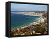 USA, California, La Jolla. View of La Jolla Shores and Scripps Pier-Ann Collins-Framed Stretched Canvas