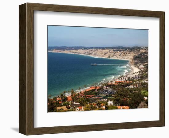 USA, California, La Jolla. View of La Jolla Shores and Scripps Pier-Ann Collins-Framed Photographic Print