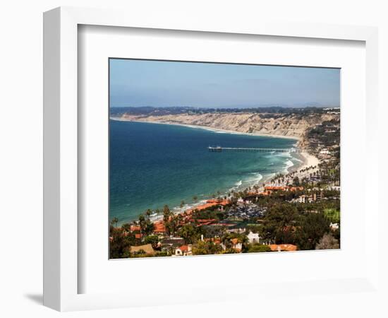 USA, California, La Jolla. View of La Jolla Shores and Scripps Pier-Ann Collins-Framed Photographic Print