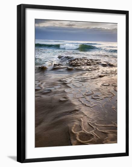 USA, California, La Jolla, Wave Breaking Toward Tide Pools at Coast Blvd-Ann Collins-Framed Photographic Print