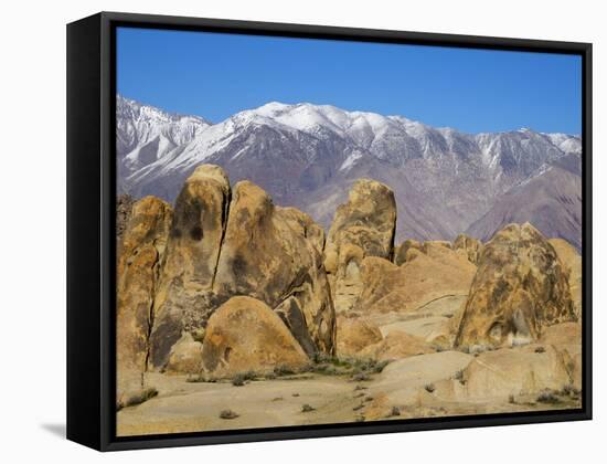 USA, California, Lone Pine. Alabama Hills with the Inyo Mountains.-Jamie & Judy Wild-Framed Stretched Canvas