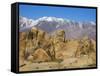 USA, California, Lone Pine. Alabama Hills with the Inyo Mountains.-Jamie & Judy Wild-Framed Stretched Canvas