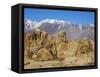 USA, California, Lone Pine. Alabama Hills with the Inyo Mountains.-Jamie & Judy Wild-Framed Stretched Canvas