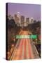 USA, California, Los Angeles 110 Freeway and Downtown-Rob Tilley-Stretched Canvas