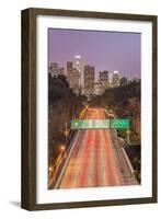 USA, California, Los Angeles 110 Freeway and Downtown-Rob Tilley-Framed Photographic Print