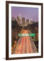 USA, California, Los Angeles 110 Freeway and Downtown-Rob Tilley-Framed Photographic Print