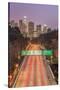 USA, California, Los Angeles 110 Freeway and Downtown-Rob Tilley-Stretched Canvas