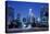 Usa, California, Los Angeles, Downtown at Night (Long Exposure)-Hisham Ibrahim-Stretched Canvas