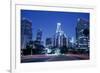 Usa, California, Los Angeles, Downtown at Night (Long Exposure)-Hisham Ibrahim-Framed Photographic Print