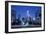 Usa, California, Los Angeles, Downtown at Night (Long Exposure)-Hisham Ibrahim-Framed Photographic Print