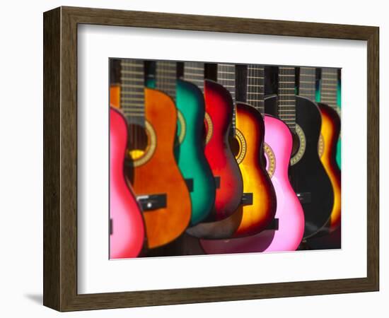 USA, California, Los Angeles, El Pueblo De Los Angeles, Guitars-Alan Copson-Framed Photographic Print