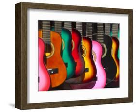 USA, California, Los Angeles, El Pueblo De Los Angeles, Guitars-Alan Copson-Framed Photographic Print