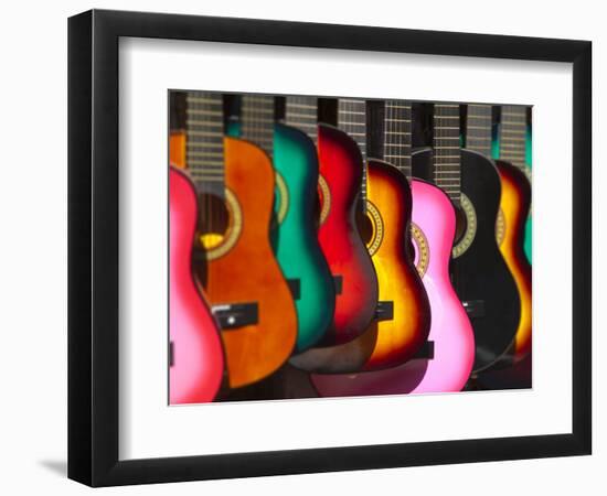 USA, California, Los Angeles, El Pueblo De Los Angeles, Guitars-Alan Copson-Framed Photographic Print