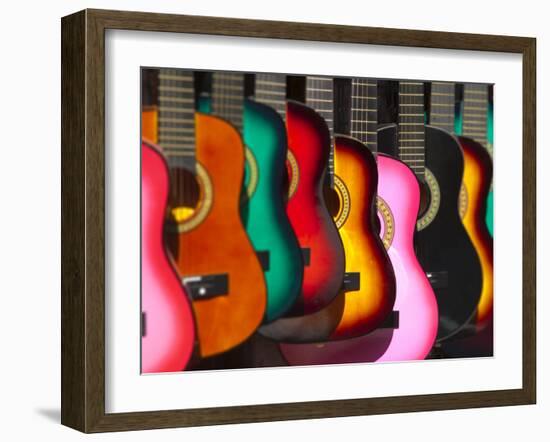 USA, California, Los Angeles, El Pueblo De Los Angeles, Guitars-Alan Copson-Framed Photographic Print