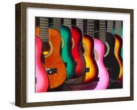 USA, California, Los Angeles, El Pueblo De Los Angeles, Guitars-Alan Copson-Framed Photographic Print