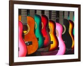 USA, California, Los Angeles, El Pueblo De Los Angeles, Guitars-Alan Copson-Framed Photographic Print