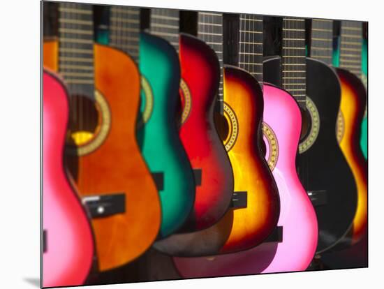 USA, California, Los Angeles, El Pueblo De Los Angeles, Guitars-Alan Copson-Mounted Photographic Print