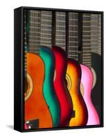 USA, California, Los Angeles, El Pueblo De Los Angeles, Guitars-Alan Copson-Framed Stretched Canvas