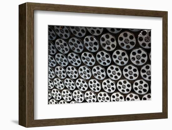 USA, California, Los Angeles. Film Reels at the Los Angeles Metro.-Kymri Wilt-Framed Photographic Print