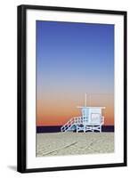 USA, California, Los Angeles, Santa Monica Beach Twilight-Rob Tilley-Framed Photographic Print