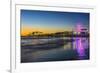 USA, California, Los Angeles, Santa Monica Pier Twilight-Rob Tilley-Framed Photographic Print