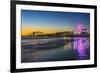 USA, California, Los Angeles, Santa Monica Pier Twilight-Rob Tilley-Framed Photographic Print