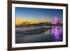 USA, California, Los Angeles, Santa Monica Pier Twilight-Rob Tilley-Framed Photographic Print