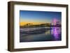 USA, California, Los Angeles, Santa Monica Pier Twilight-Rob Tilley-Framed Premium Photographic Print