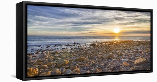 USA, California, Malibu. Sunset as seen from County Line Beach.-Christopher Reed-Framed Stretched Canvas