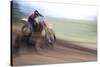 USA, California, Mammoth Lakes. Blur of motocross racer.-Jaynes Gallery-Stretched Canvas