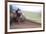 USA, California, Mammoth Lakes. Blur of motocross racer.-Jaynes Gallery-Framed Premium Photographic Print