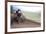 USA, California, Mammoth Lakes. Blur of motocross racer.-Jaynes Gallery-Framed Premium Photographic Print