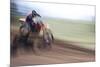 USA, California, Mammoth Lakes. Blur of motocross racer.-Jaynes Gallery-Mounted Premium Photographic Print