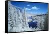 USA, California, Mammoth Lakes. Infrared overview of Twin Lakes.-Jaynes Gallery-Framed Stretched Canvas