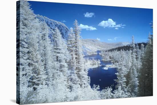 USA, California, Mammoth Lakes. Infrared overview of Twin Lakes.-Jaynes Gallery-Stretched Canvas